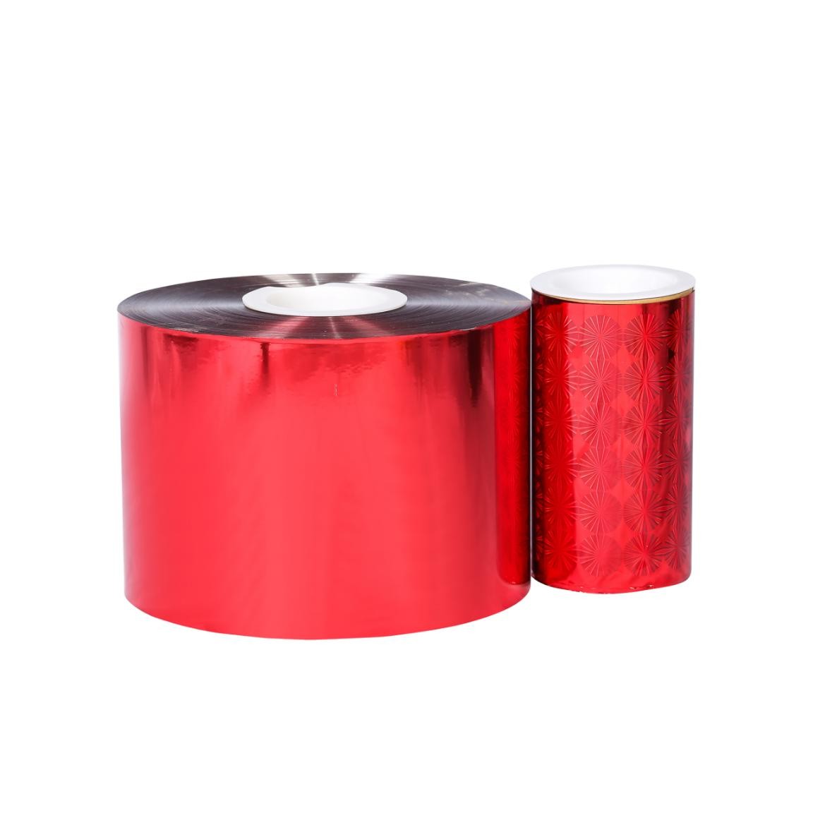Red holographic embossing film